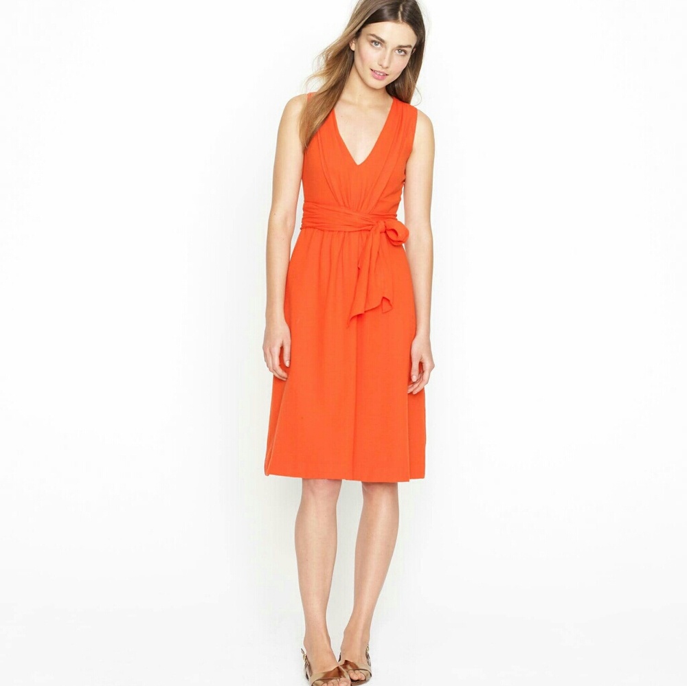 J.Crew Orange Fully Lined Dress.
